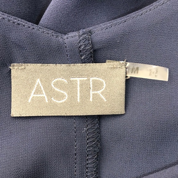 ASTR Navy Blue Lace Detail Flowy Dress - Picture 5 of 8